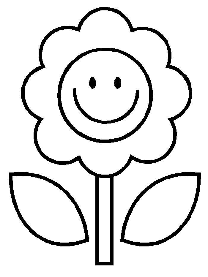 print easy flower| Coloring Pages Kids