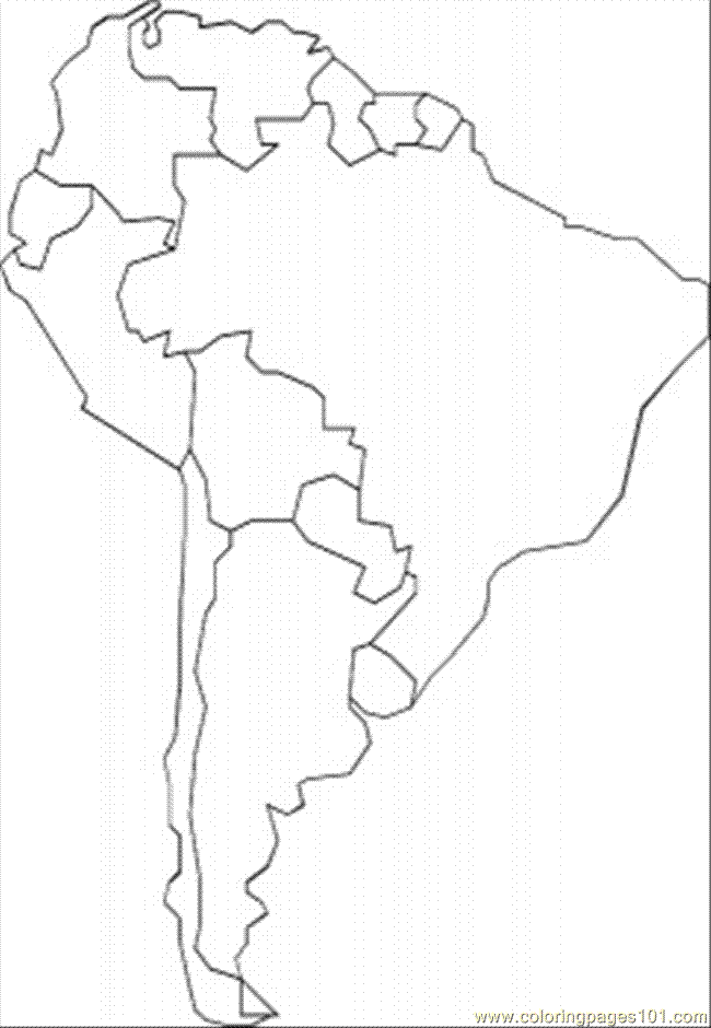 Coloring Pages South America (Education  Maps) | free printable