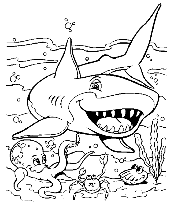Baby Shark Coloring Pages Printable Free