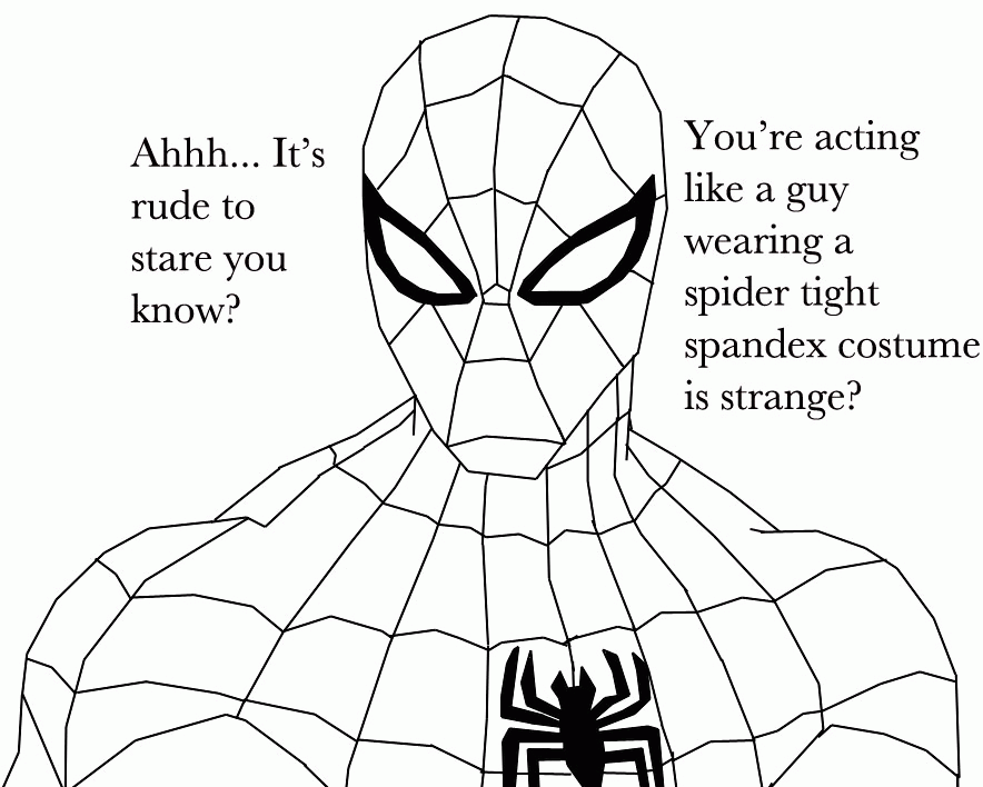 spider man simple drawing