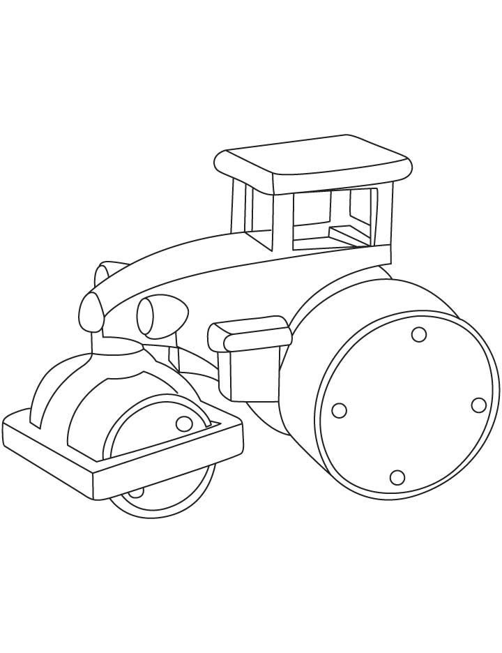 Steamroller compacter coloring pages | Download Free Steamroller