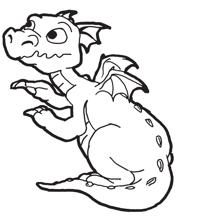 A New Born Baby Dragon Coloring Pages - Dragon Coloring Pages