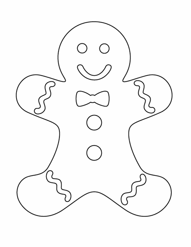 gingerbread man woman coloring pages