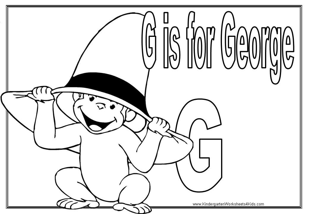 Kindergarten Worksheets with Curious George