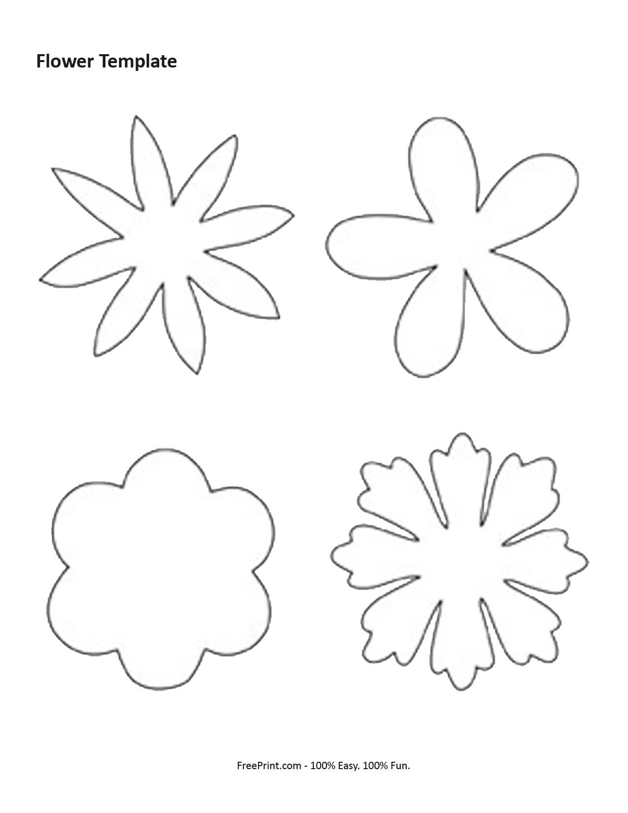 Free Printable Flower Templates, Download Free Printable Flower