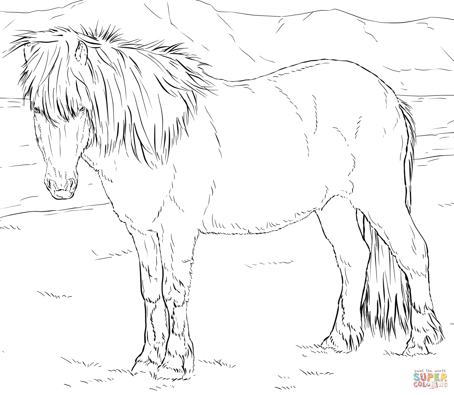 free coloring pages of horses and foals download free