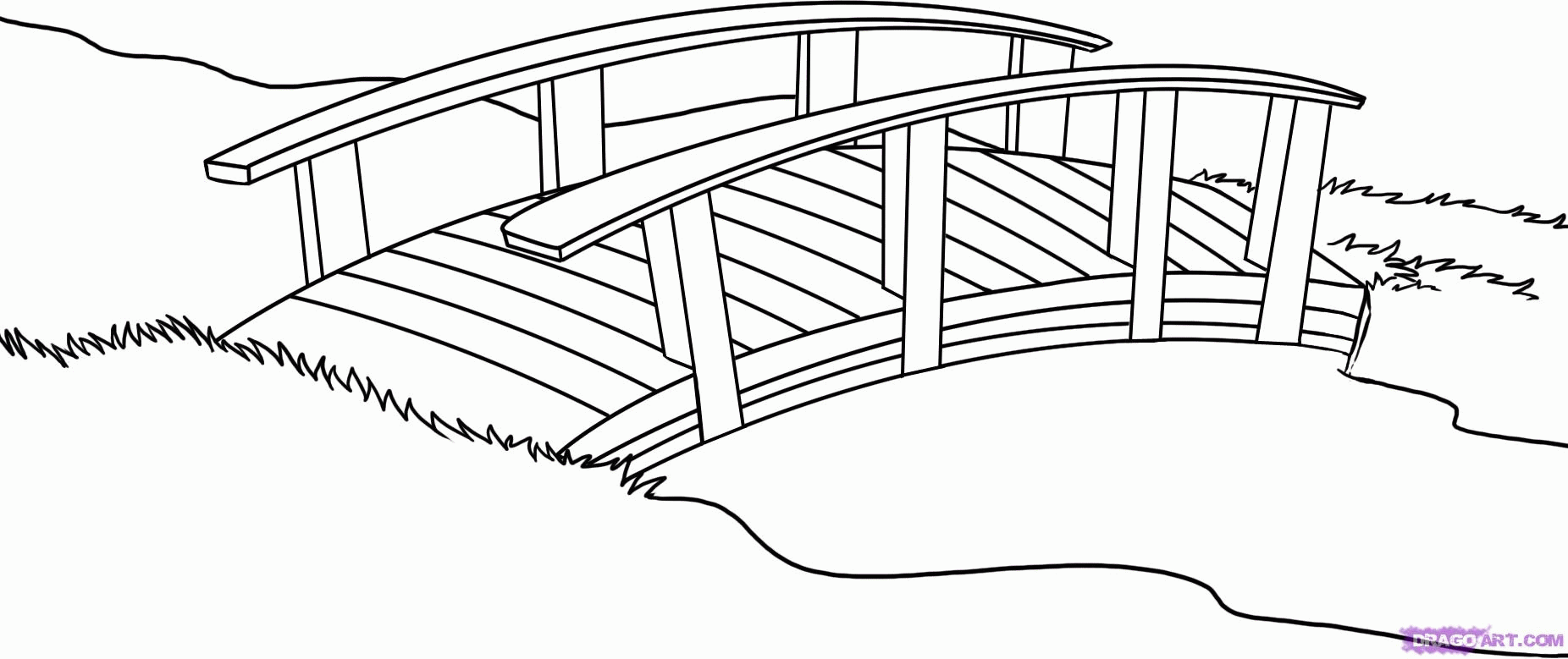  Troll Under Bridge Coloring Page - Three Billy Goats