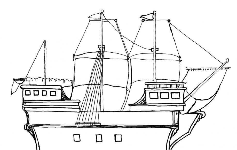 Free Pictures for: Mayflower coloring page 