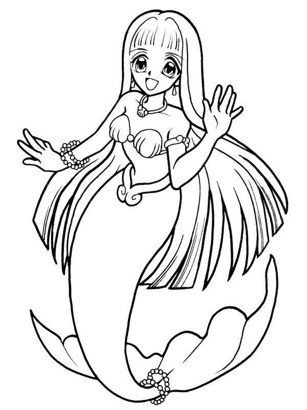 Blank Coloring Pages Of Mermaids | Coloring Pages For All Ages