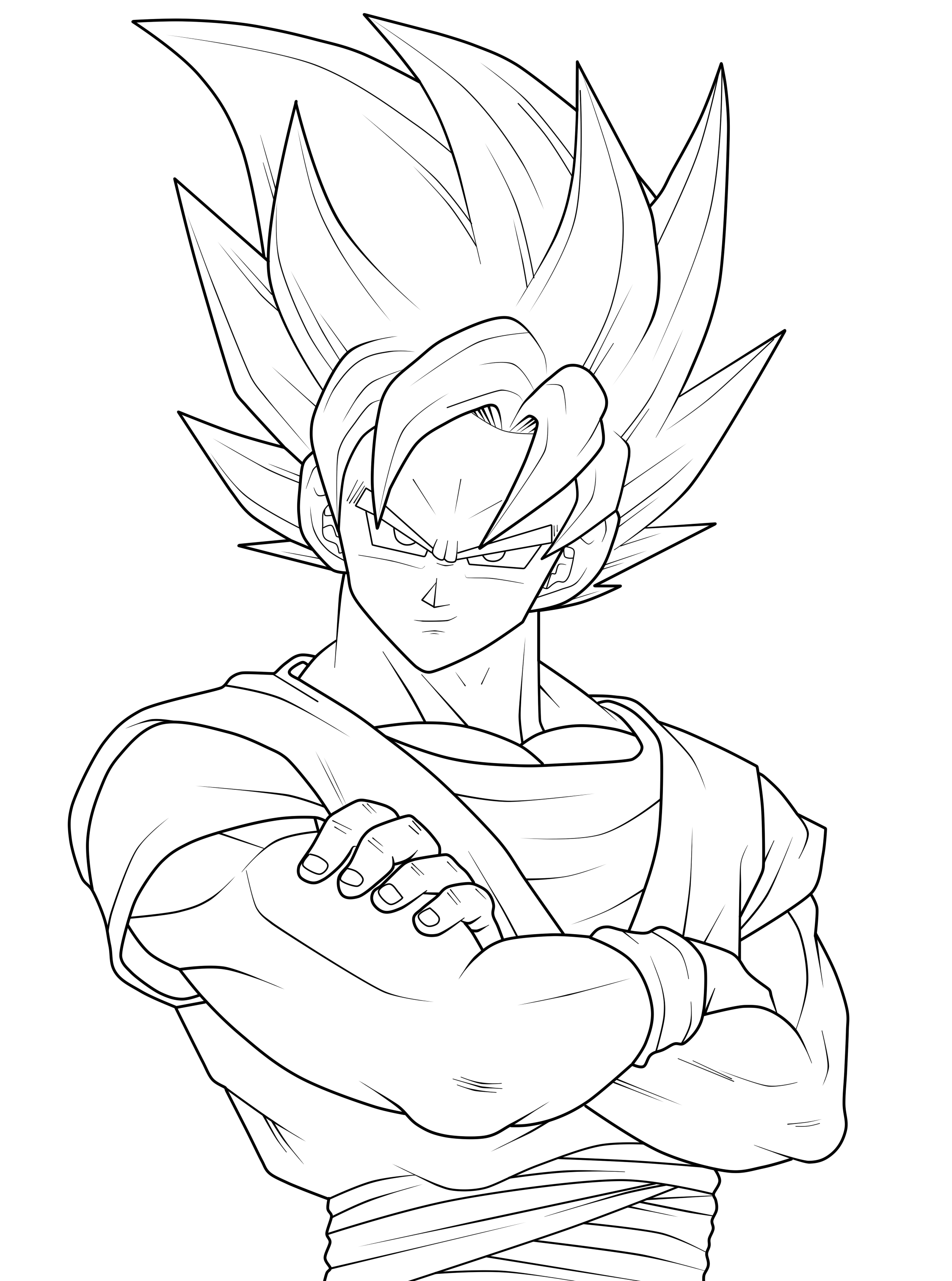 Coloring Pictures Of Goku | Coloring Pages for Kids and for Adults