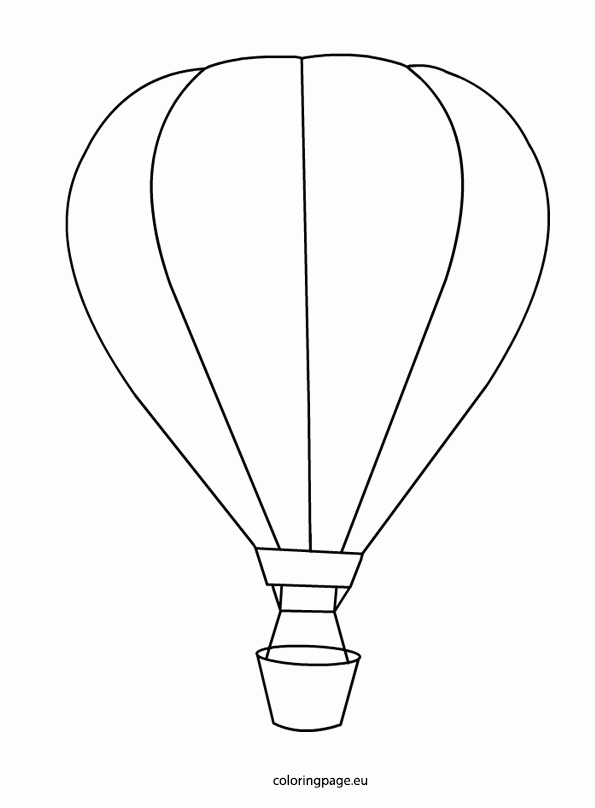 simple hot air balloon coloring page Clip Art Library