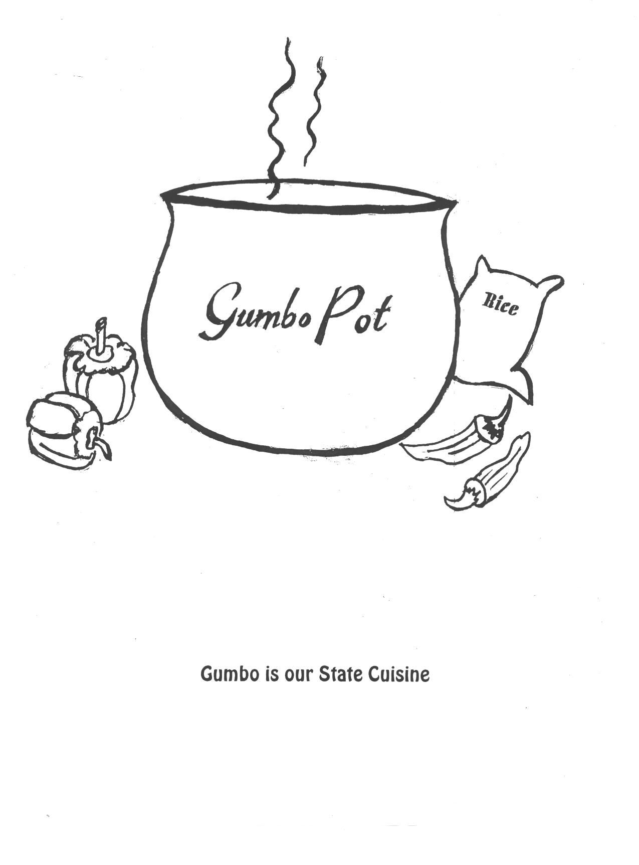 Gumbo Black And White Clip Art Library