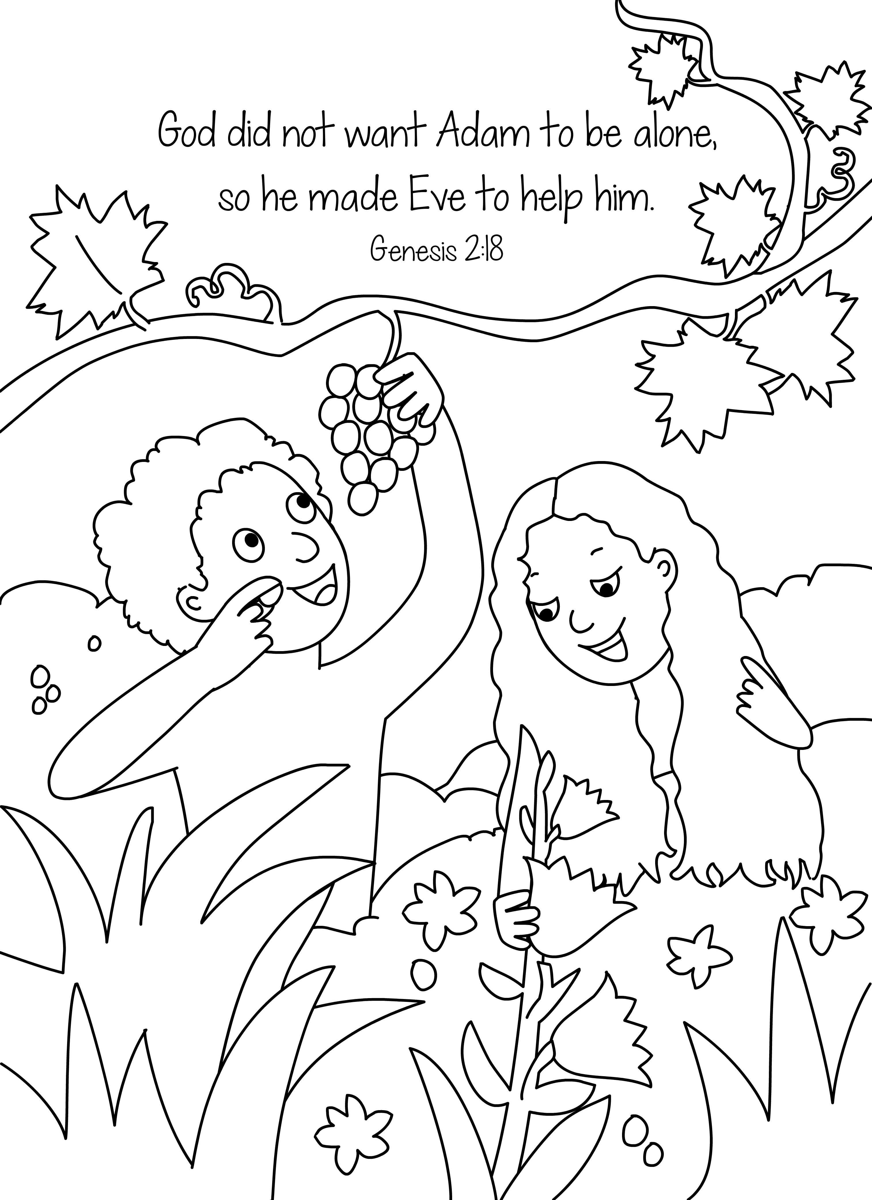 Free Free Bible Coloring Pages Of Adam And Eve, Download Free Free