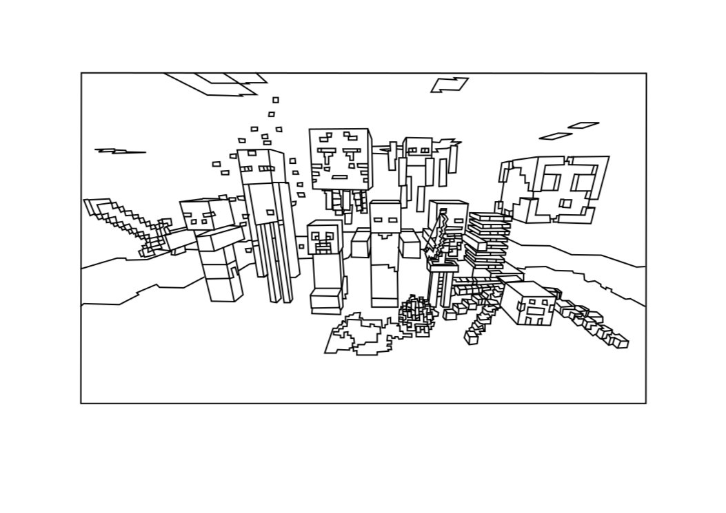 excellent minecraft coloring pages 
