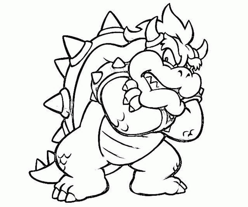 Mario Coloring Pages Bowser Clip Art Library