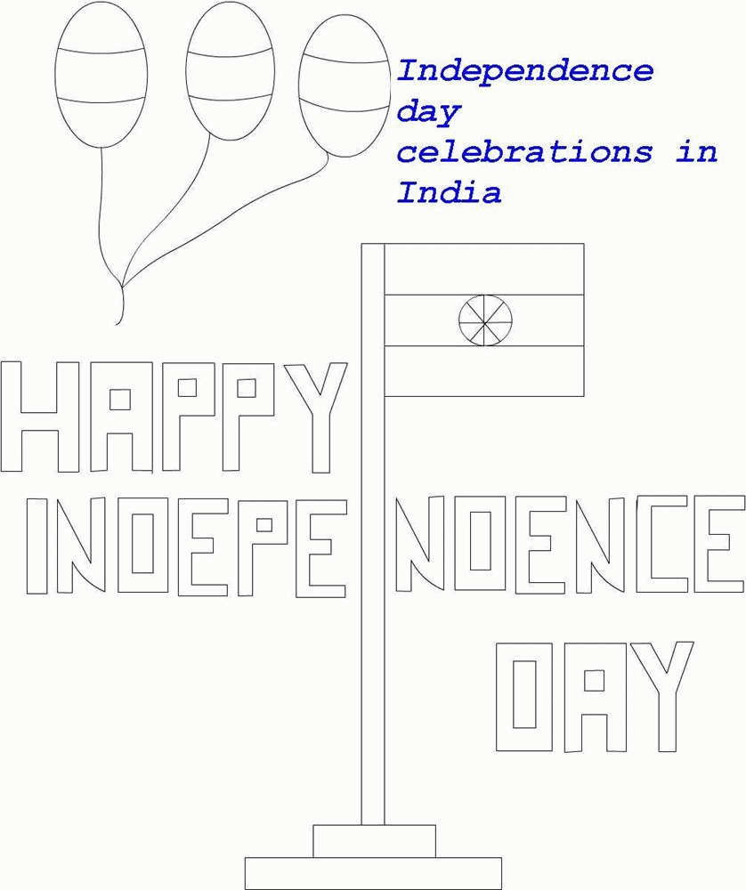 Download Indian National Flag coloring printable page for kids