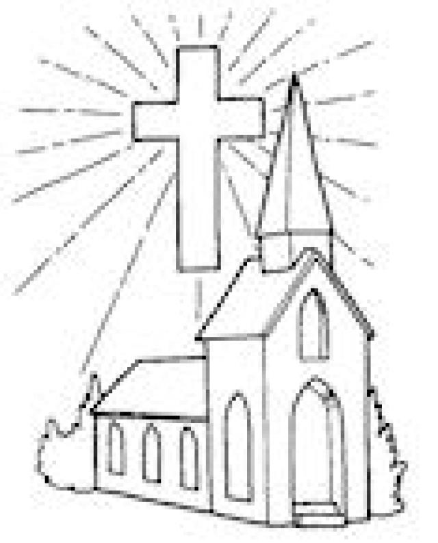 Church Coloring Page | Coloring Pages for Kids and for Adults