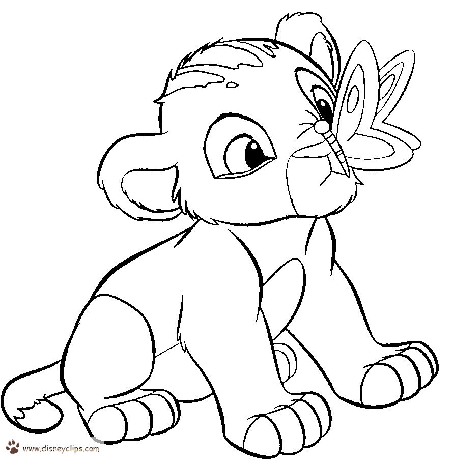 Free Cute Lion Coloring Page, Download Free Cute Lion Coloring Page png