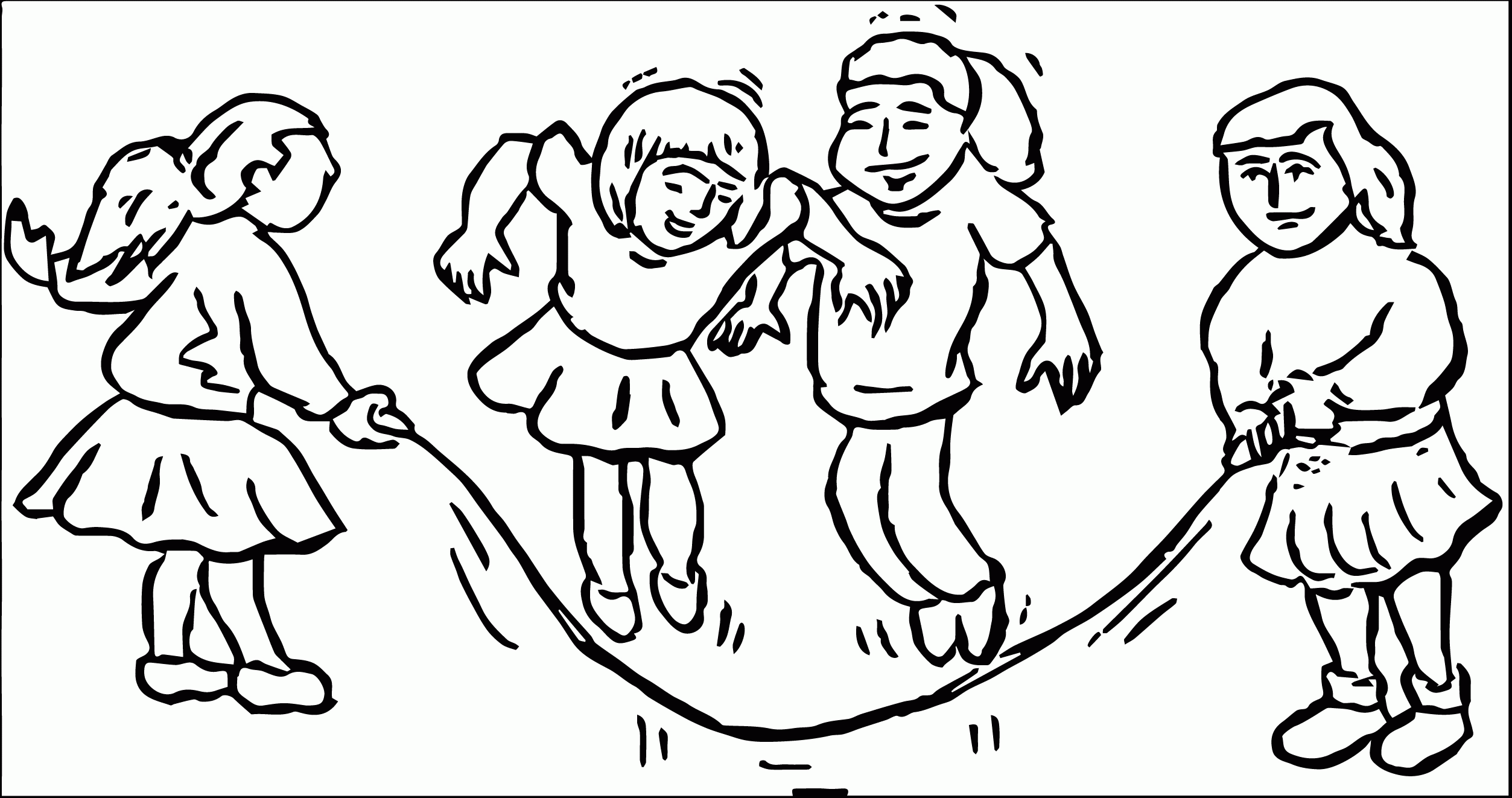 Kids Sharing Coloring Page Clip Art Library