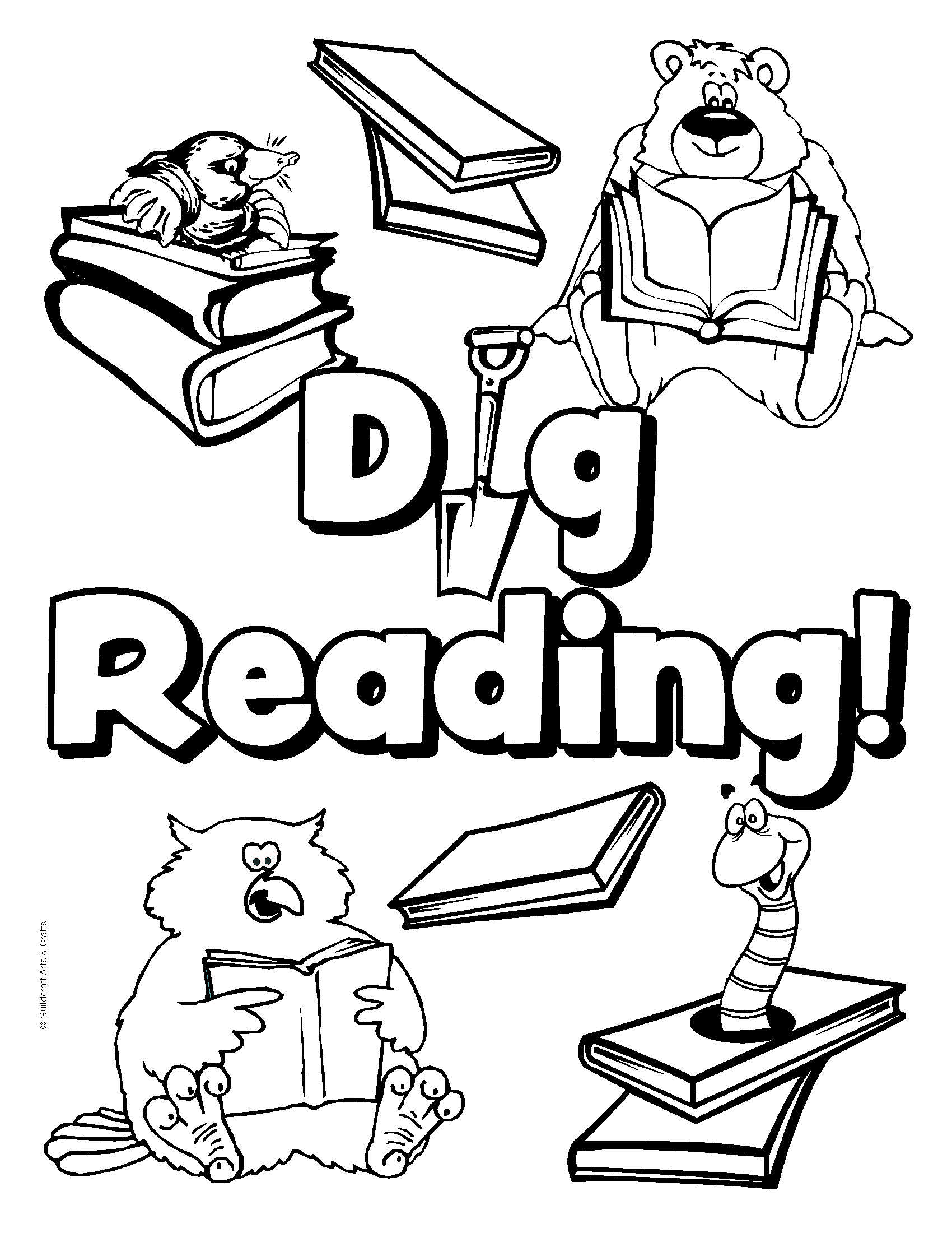 Free National Library Week Coloring Pages, Download Free National