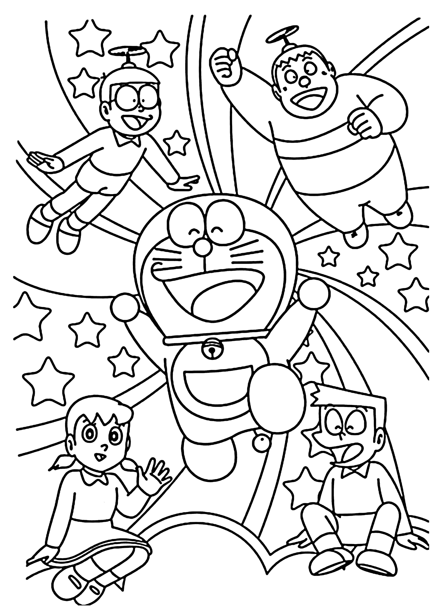 doraemon and friends colouring pages | coloring Pages 