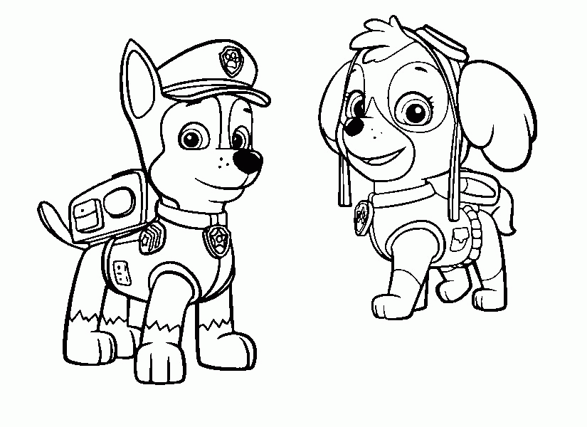 Free Paw Patrol Chase Coloring Page Download Free Clip Art