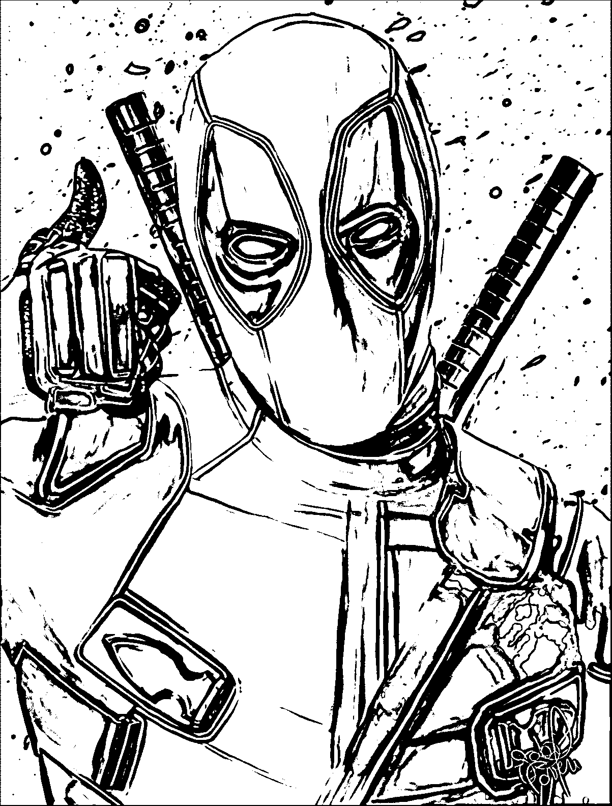 Free Coloring Pages Of Deadpool, Download Free Coloring Pages Of