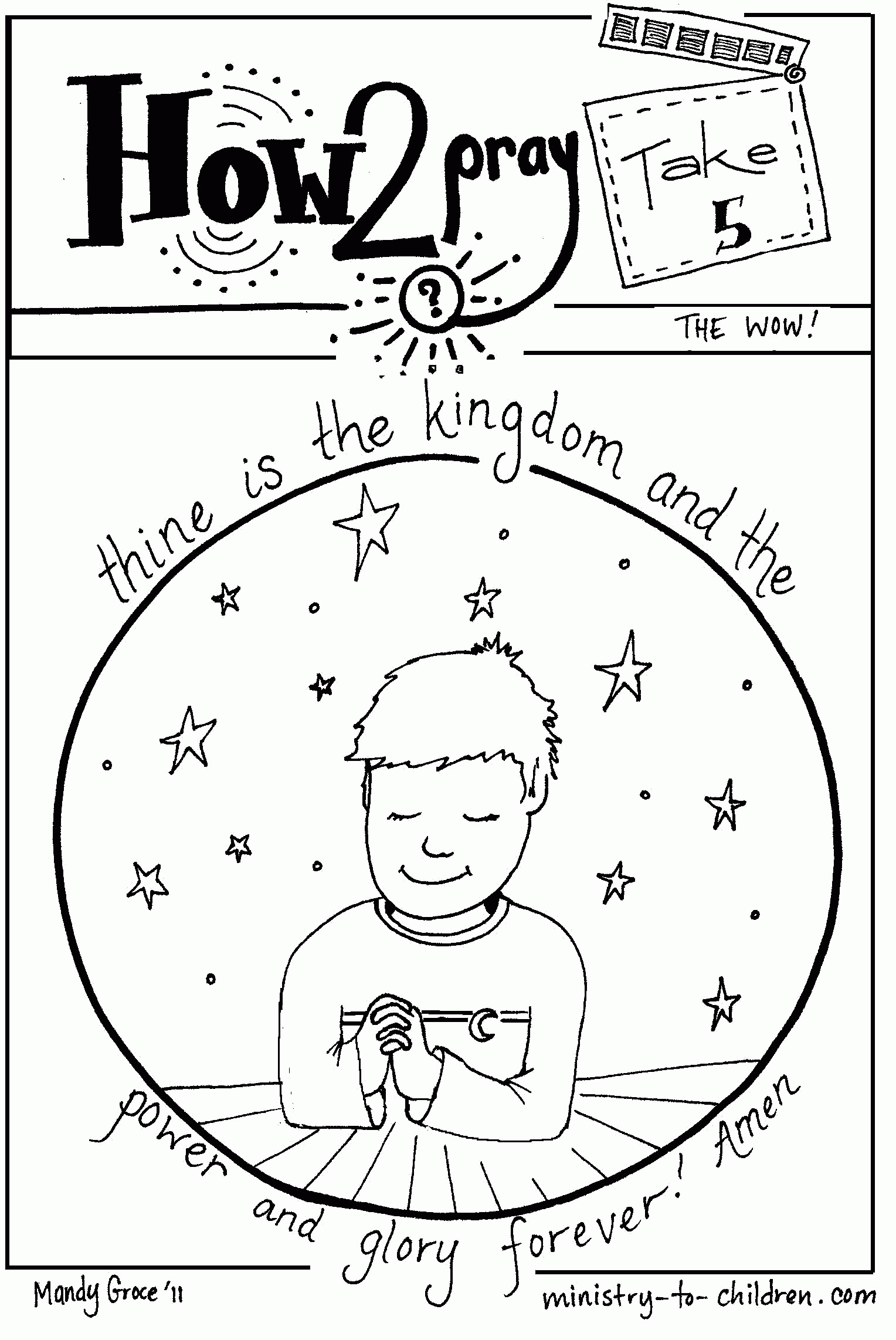 Thine is the Kingdom Coloring Page