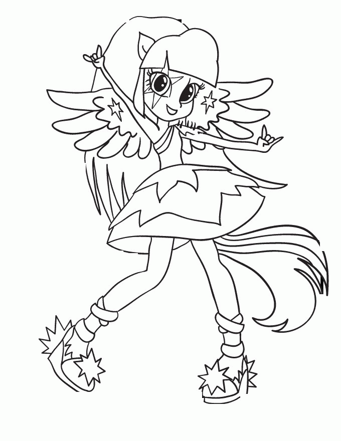 Sunset Shimmer Equestria Coloring Page Clip Art Library