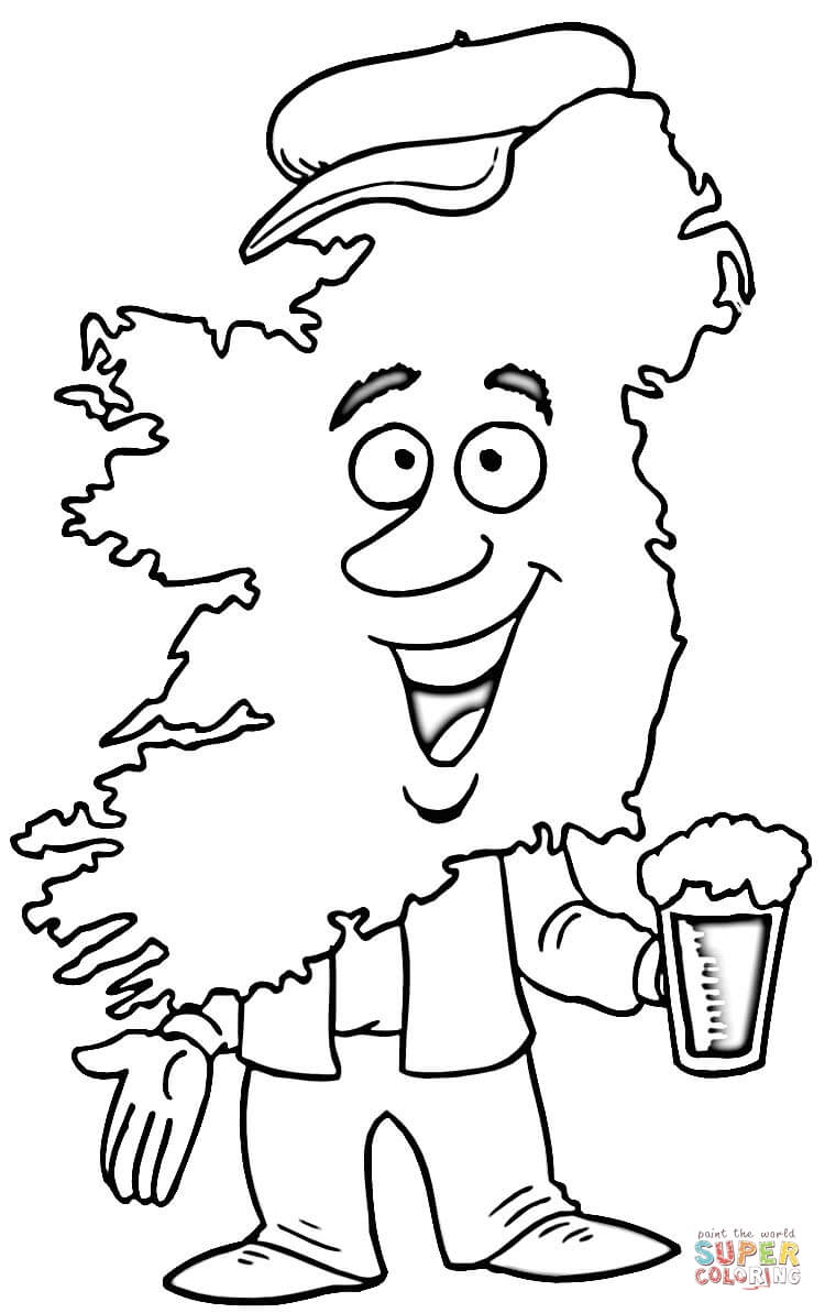 Map of Ireland coloring page | Free Printable Coloring Pages