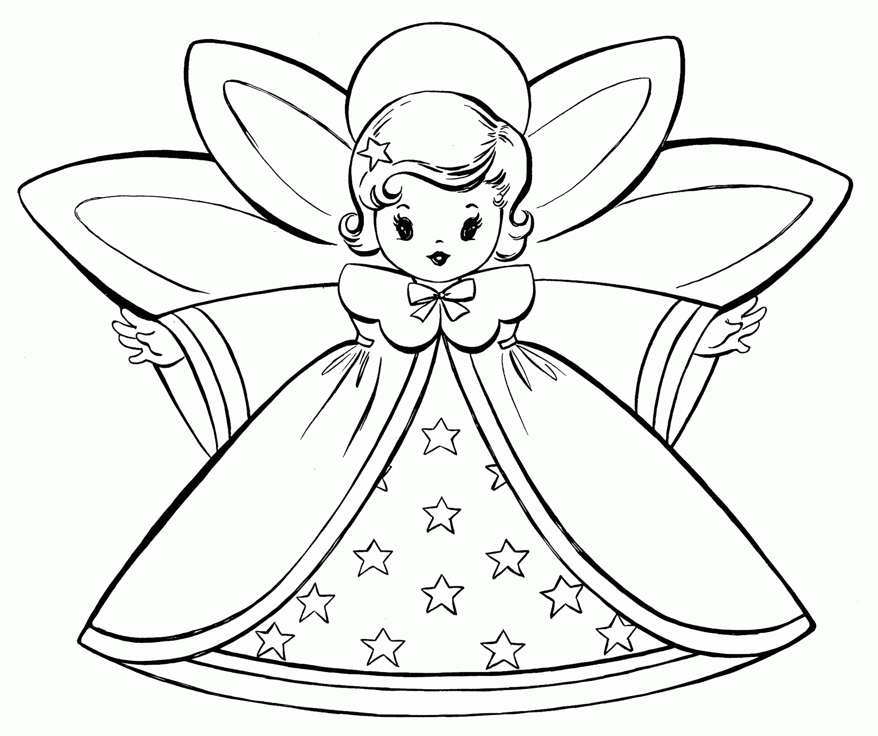 christmas angel ornaments coloring pages printable