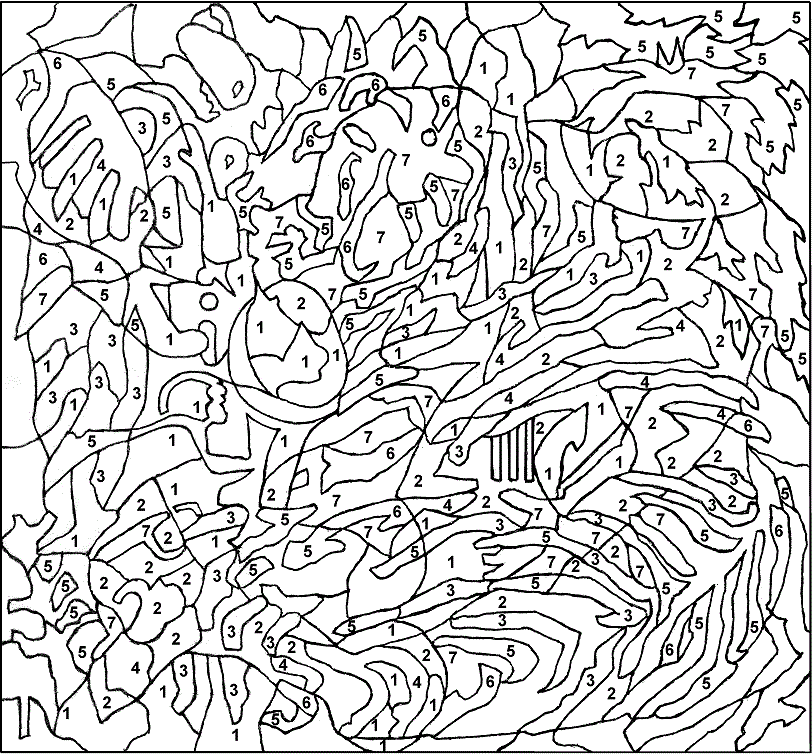 Free Advanced Color By Number Coloring Pages Download Free Advanced Color By Number Coloring