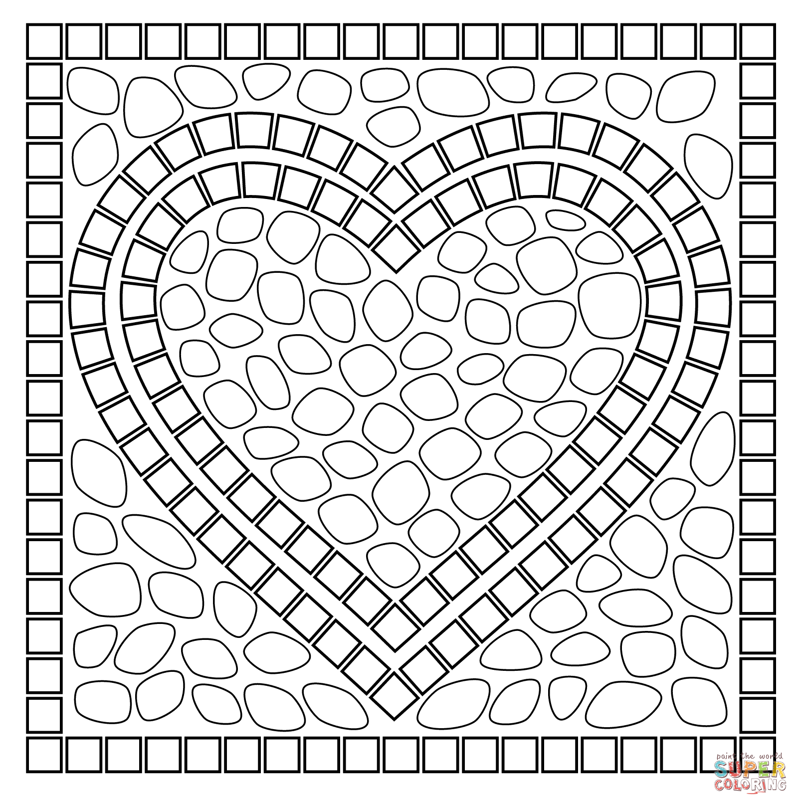 Free Roman Mosaic Coloring Pages, Download Free Roman Mosaic Coloring