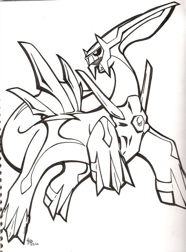 Clip Arts Related To : dialga and palkia coloring pages. 