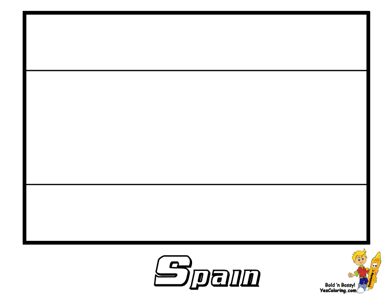 spain flag coloring page - Clip Art Library.