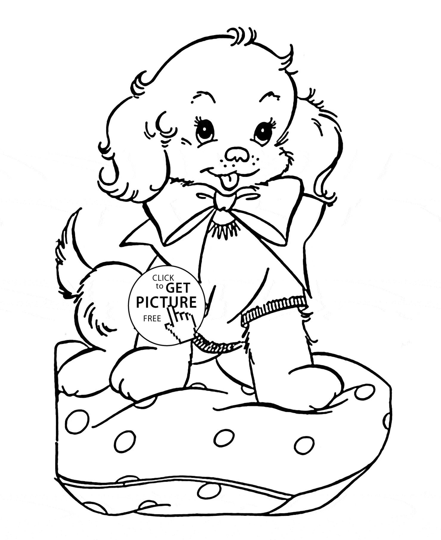 Free Coloring Pages With Cute Puppies Download Free Clip Art