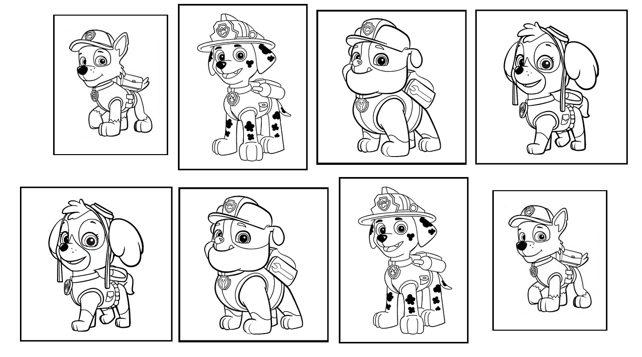 paw patrol characters coloring   Clip Art Library