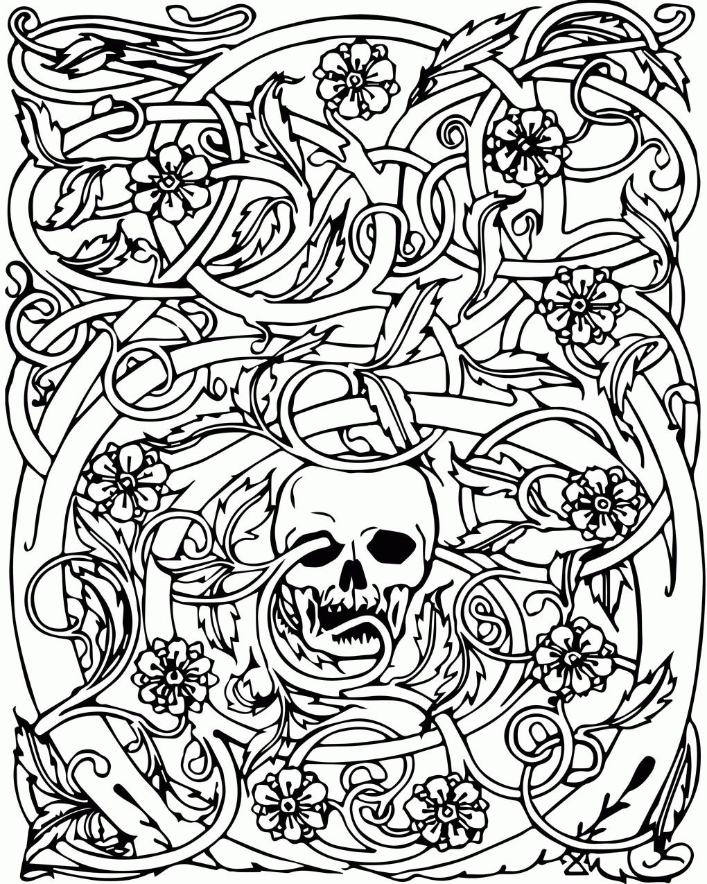 halloween coloring pages for adults pdf   Clip Art Library