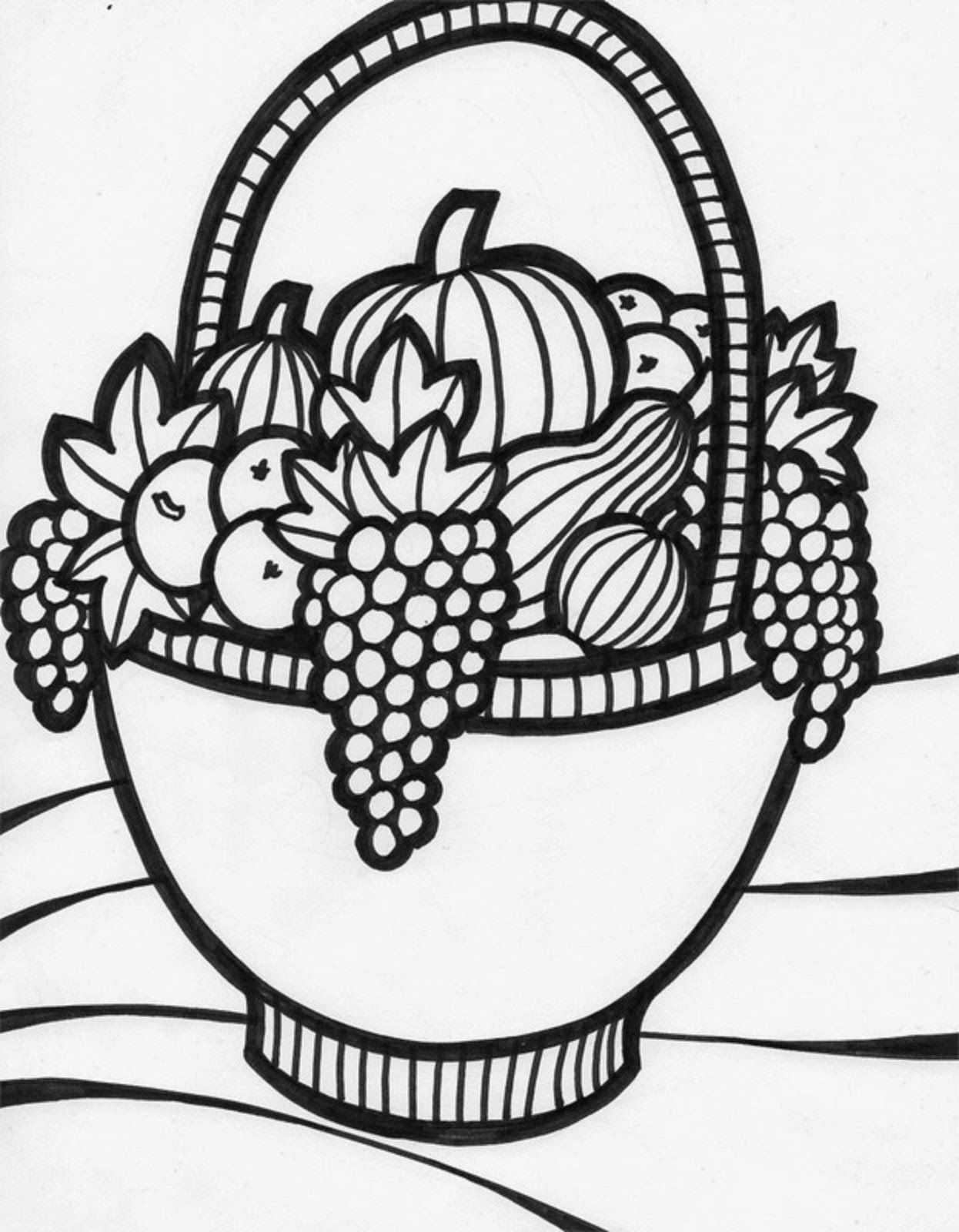 Free Printable Coloring Pages Of Fruit Bowls | Coloring