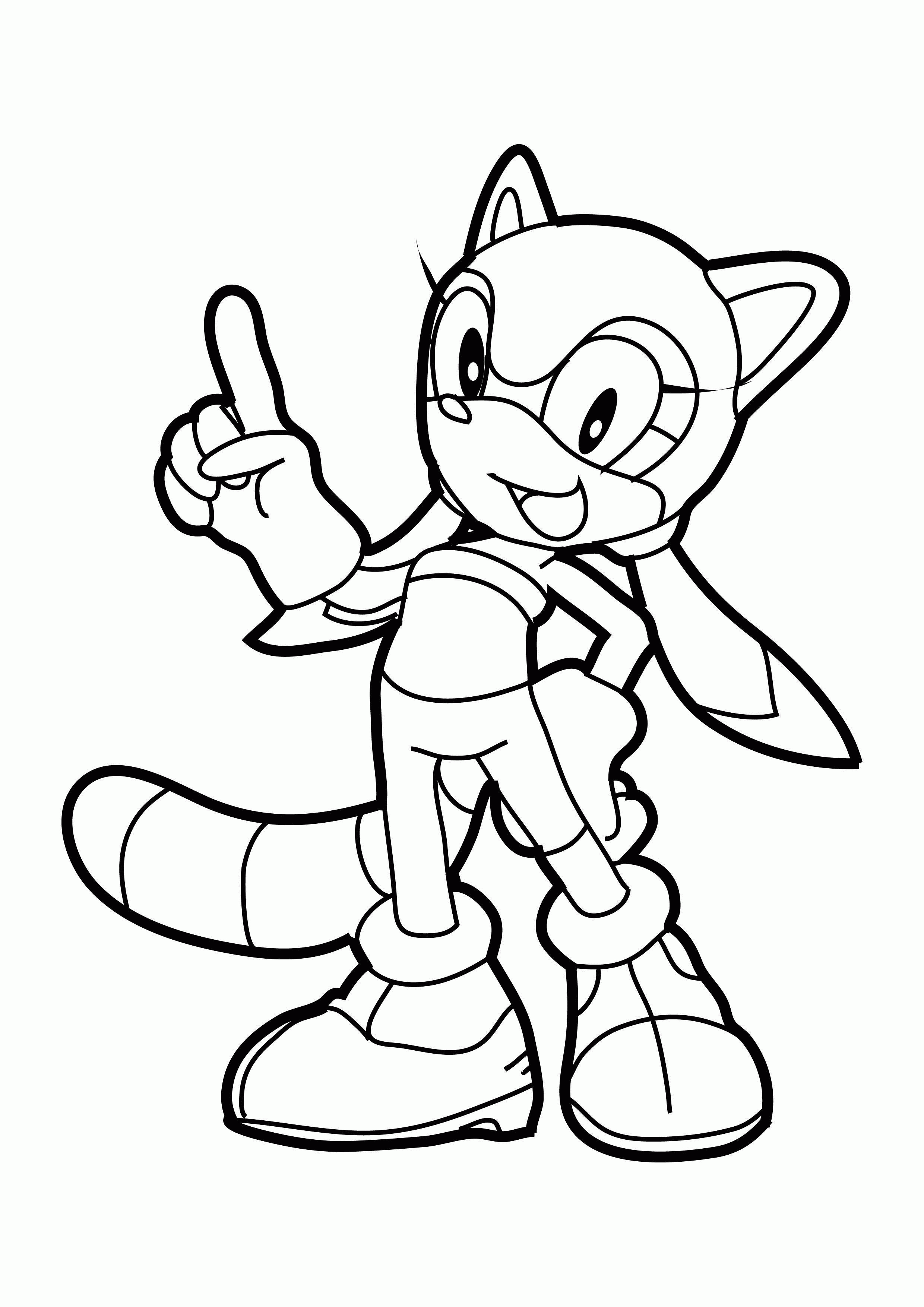 Free Sonic The Hedgehog Coloring Pages Tails, Download Free Sonic The