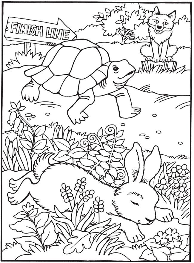 Tortoise And The Hare Story Clip Art Library