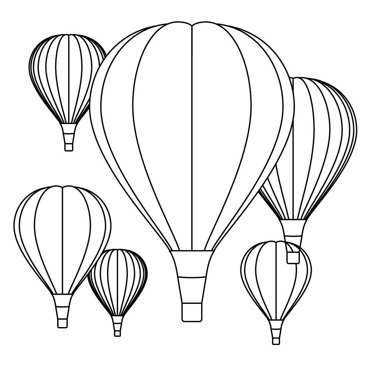 Free Balloon Coloring Pages Printable Download Free Balloon Coloring 