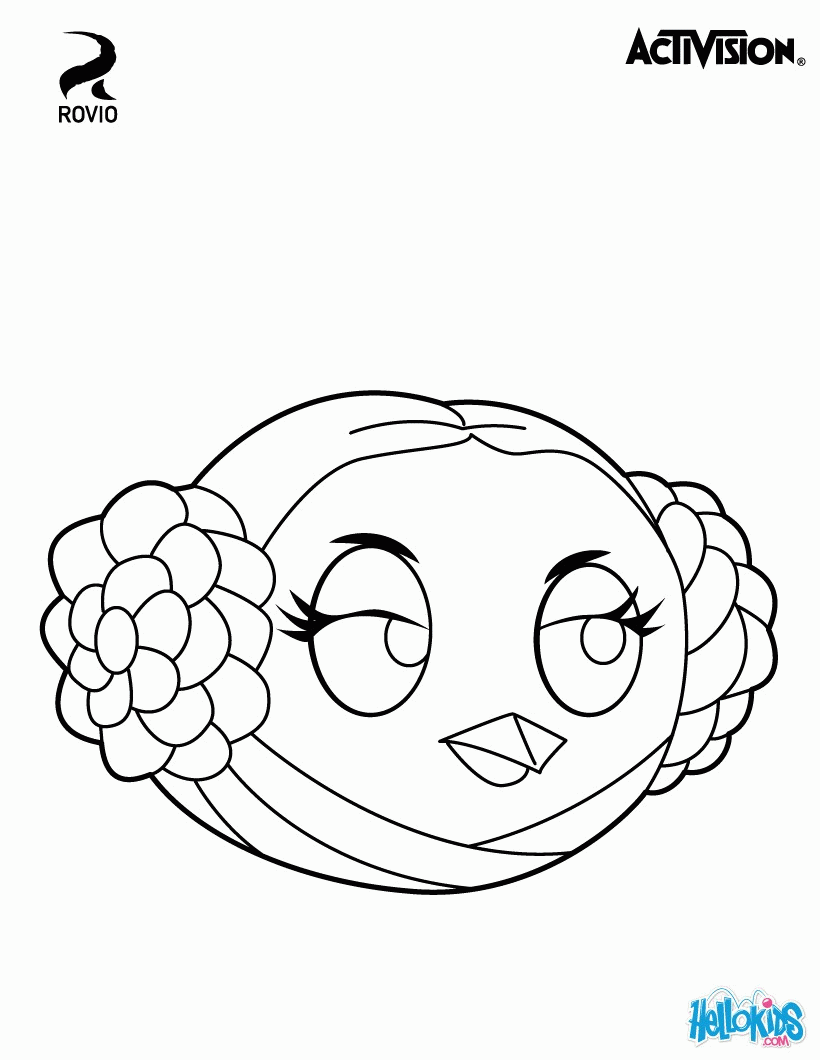 Angry Birds Star Wars Coloring Pages Princess Leia Clip