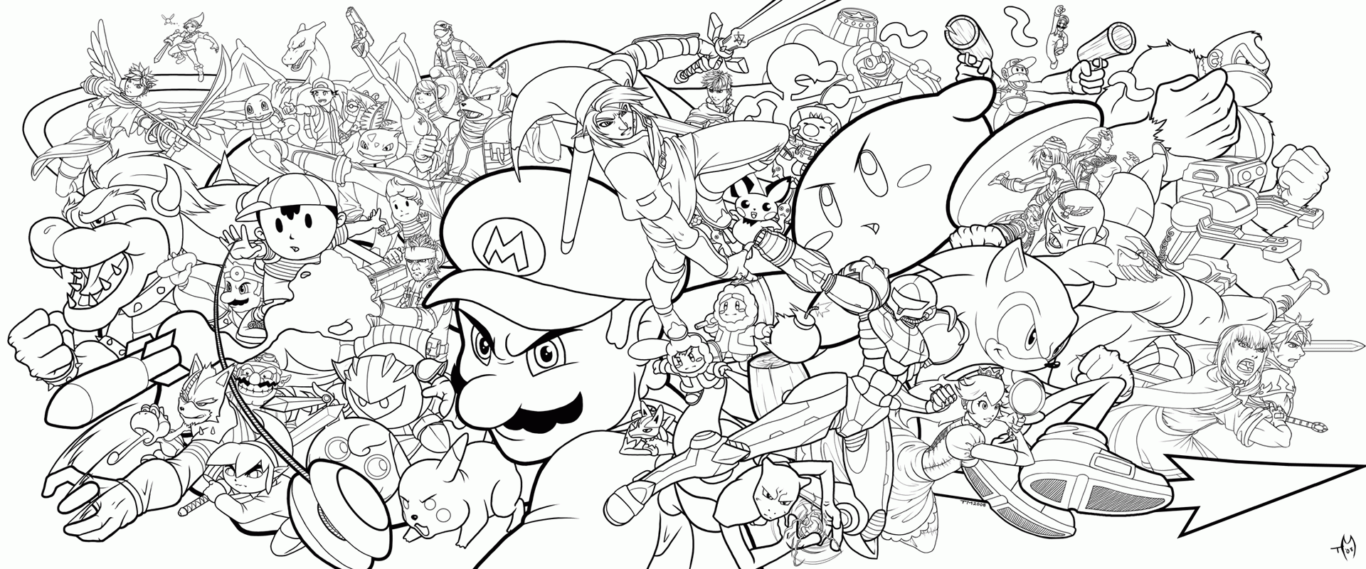 Free Super Smash Brothers Coloring Pages Download Free Super Smash 