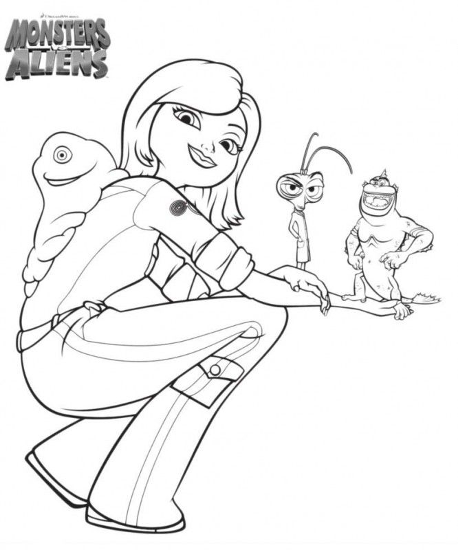 Monsters vs. Aliens printables - Coloring Pages 