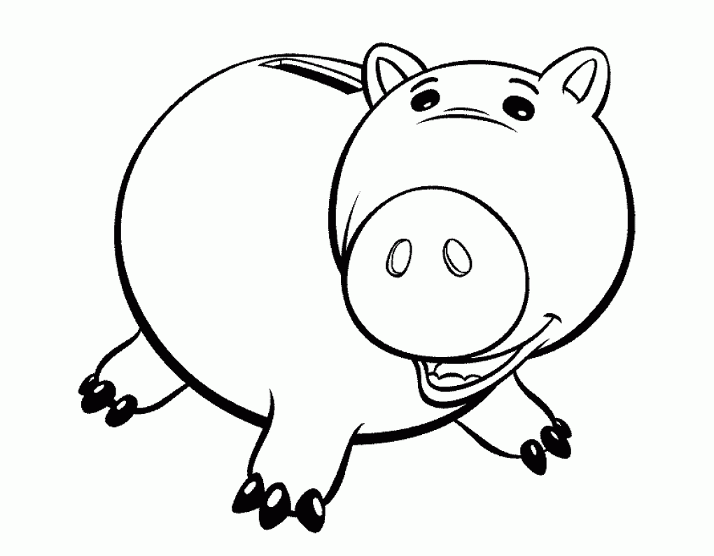 Toy Story Hamm Coloring Page Clip Art Library