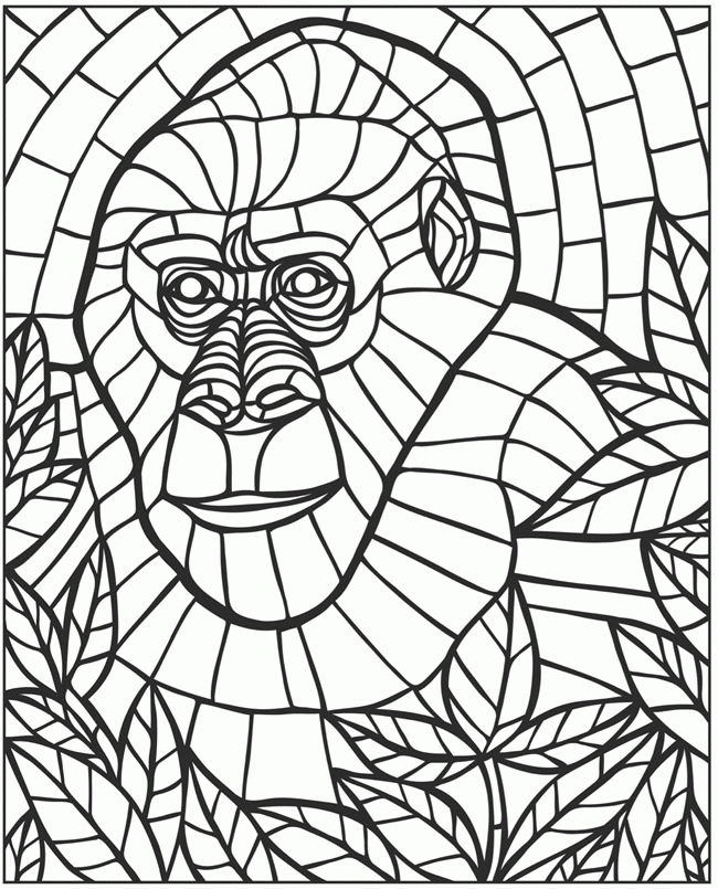  Mosaic Patterns Coloring Pages Animals - Mosaic