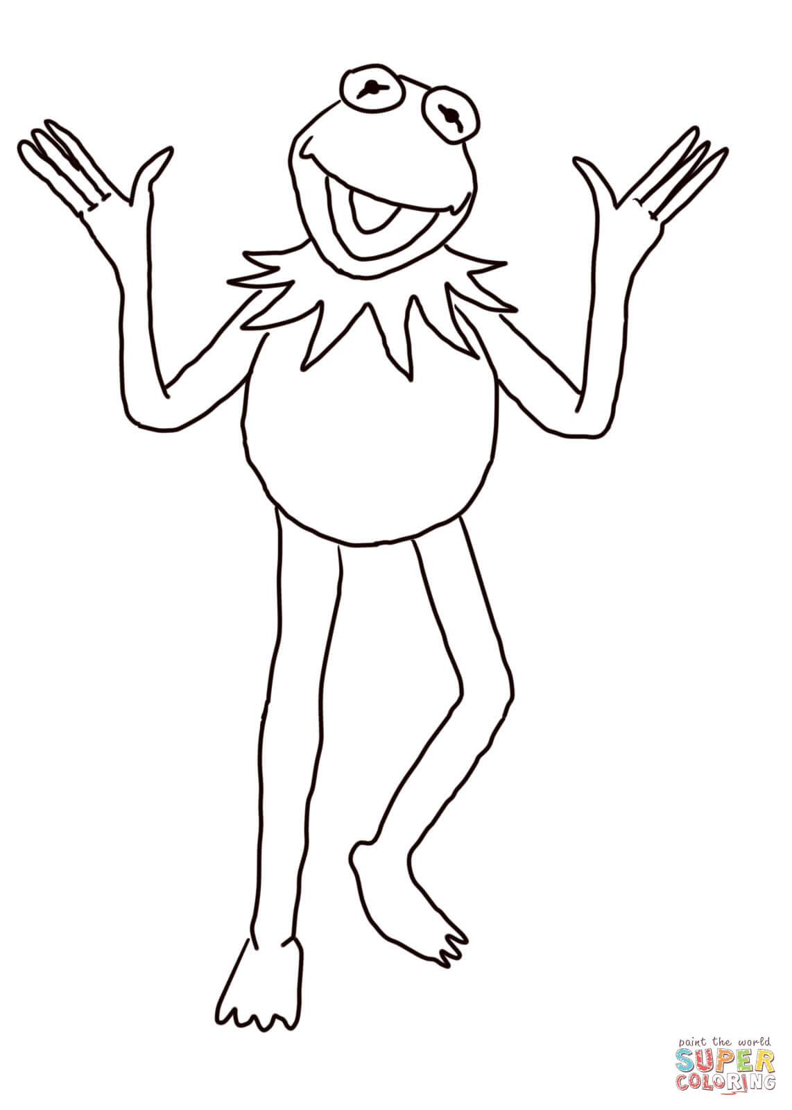 Kermit the Frog coloring page | Free Printable Coloring Pages