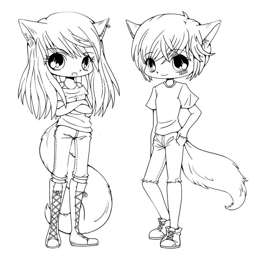 Free Anime Fox Girl Cute Coloring Pages, Download Free Anime Fox ... Download