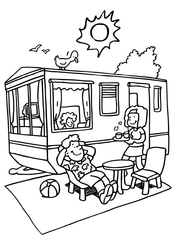 Camping Coloring Pages Printable 